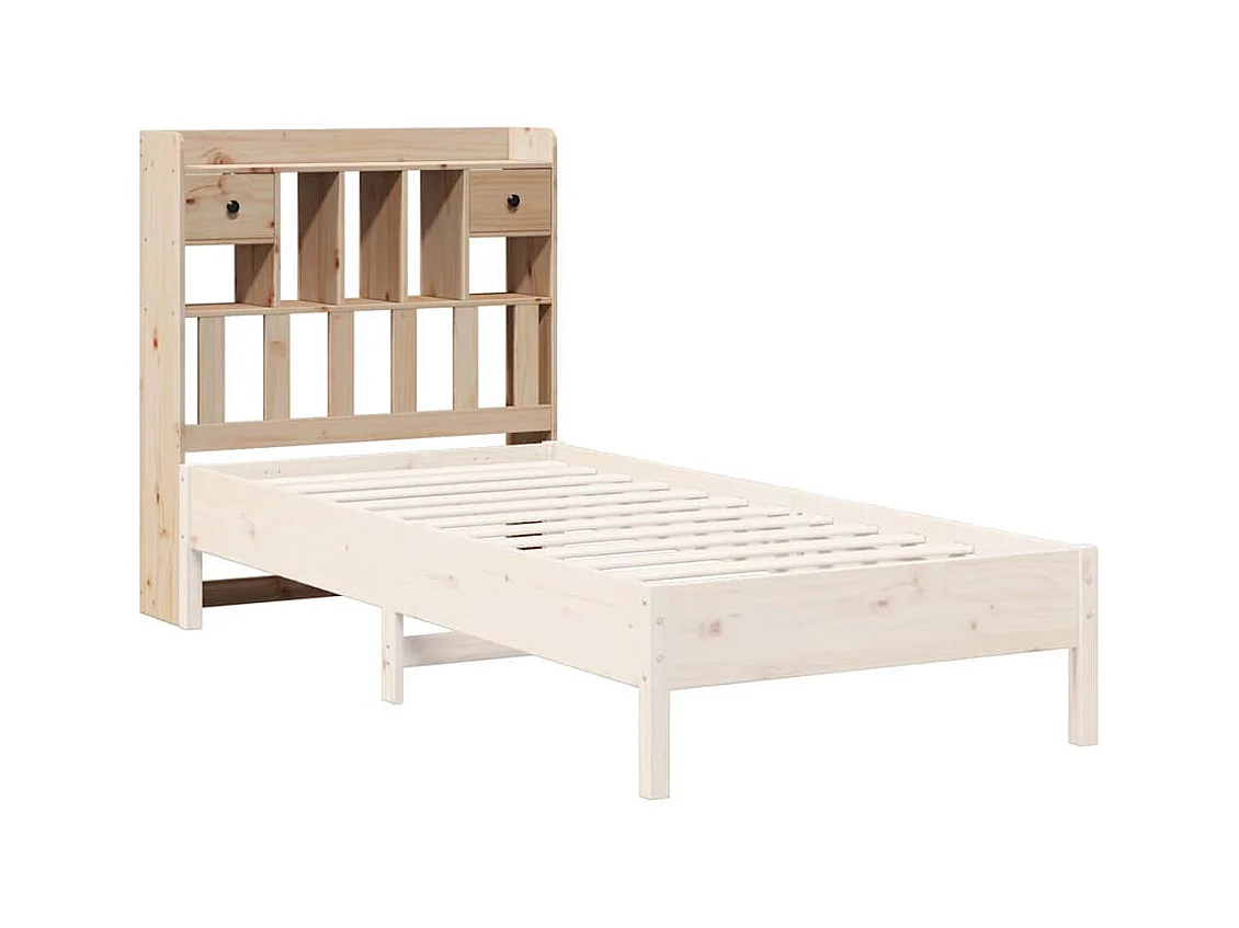 Cabecero con almacenaje 100 cm madera maciza de pino