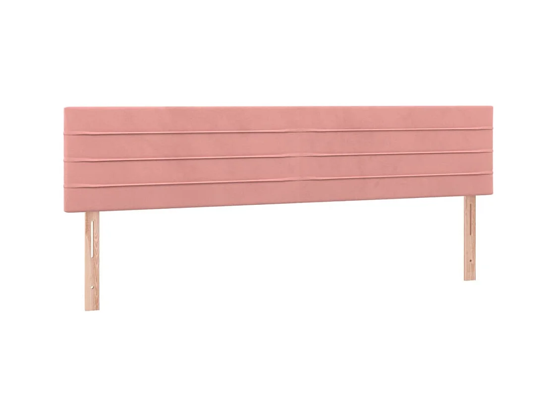 Testiera LED Rosa 200x5x78/88 cm Velluto