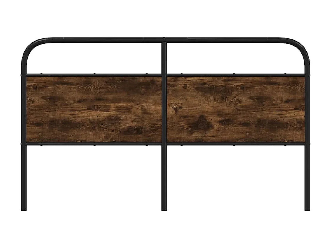 Cabecero roble ahumado 160 cm acero y madera contrachapada