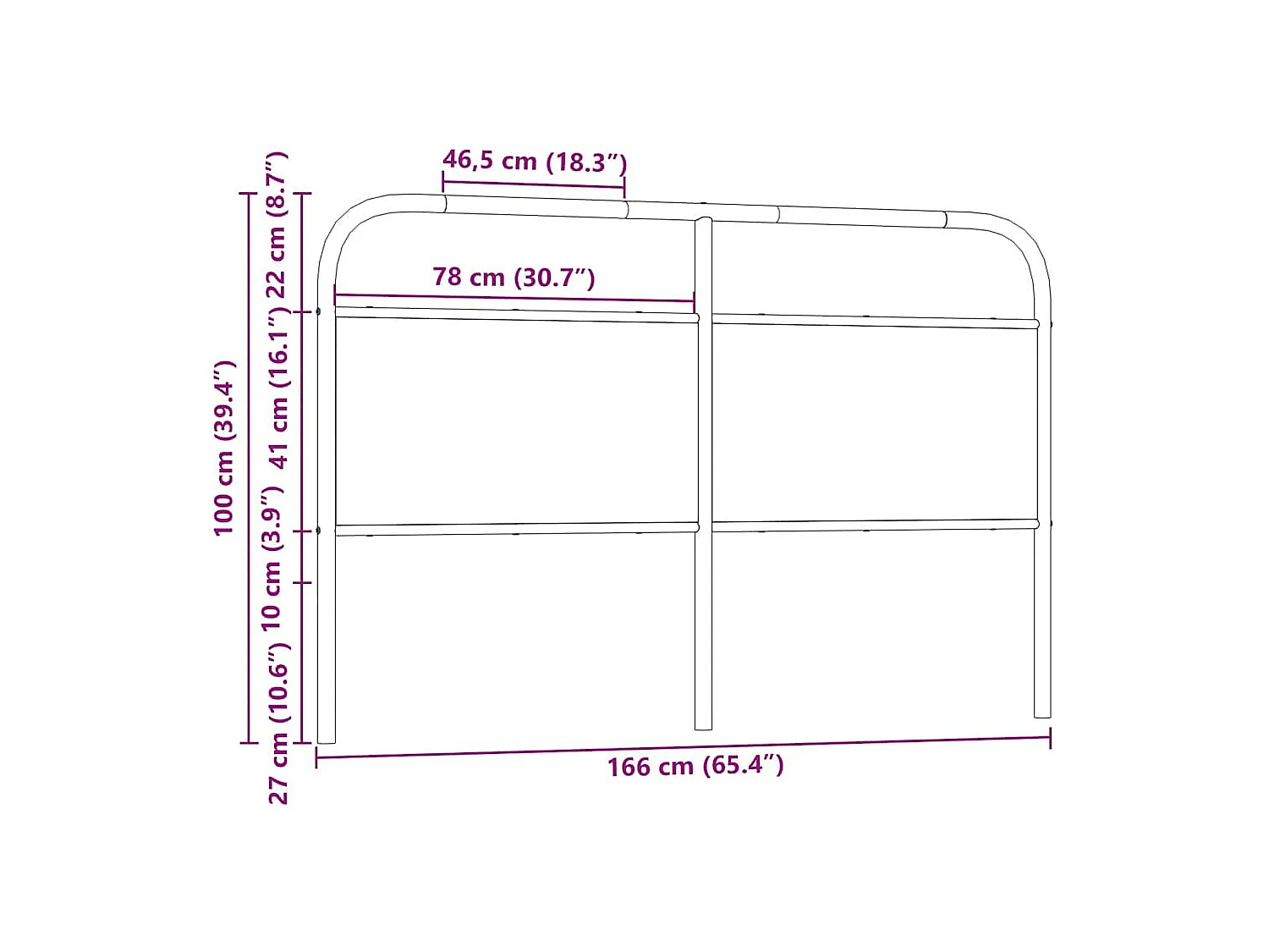 Tête de lit chêne fumé 160 cm acier et bois d'ingénierie