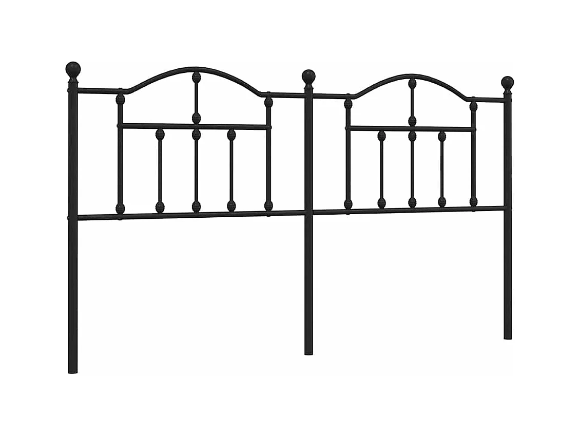 Zwart metalen hoofdbord 160 cm