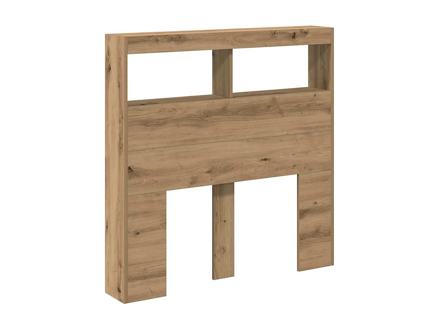 Cabecero de armario con luz LED, roble artesanal, 100x17x102 cm