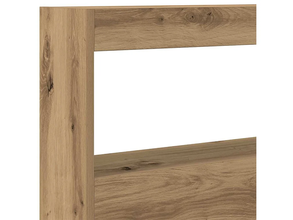 Cabecero de armario con luz LED, roble artesanal, 100x17x102 cm