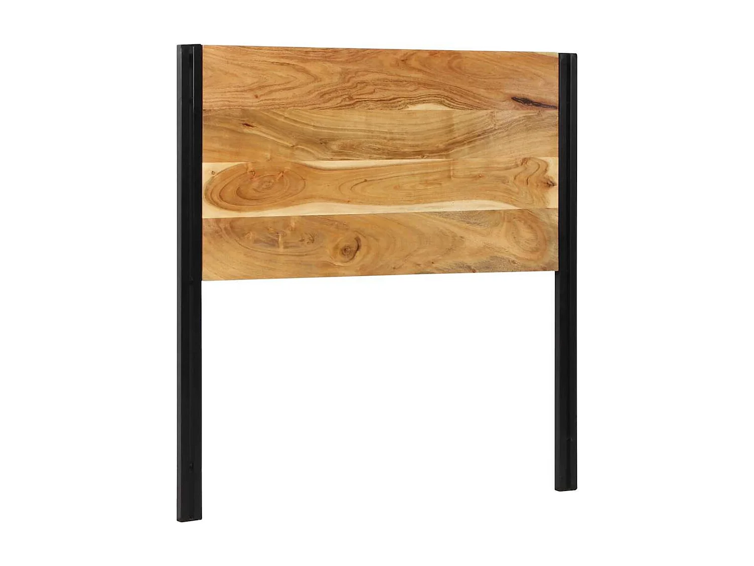 100 cm hoofdbord in massief acaciahout en ijzer