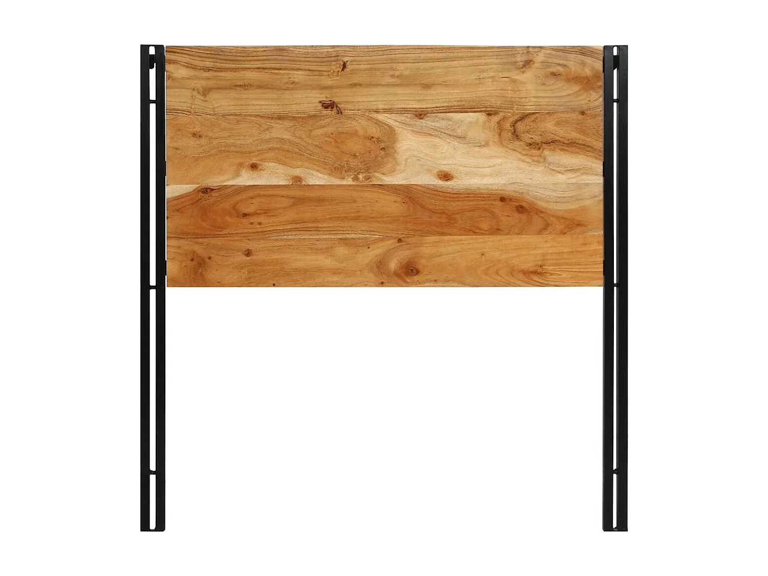 100 cm hoofdbord in massief acaciahout en ijzer