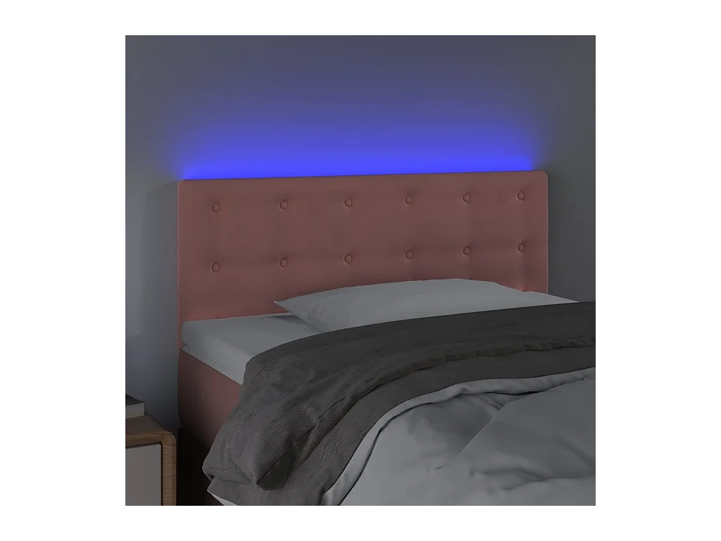 LED Hoofdbord Roze 90x5x78/88 cm Fluweel