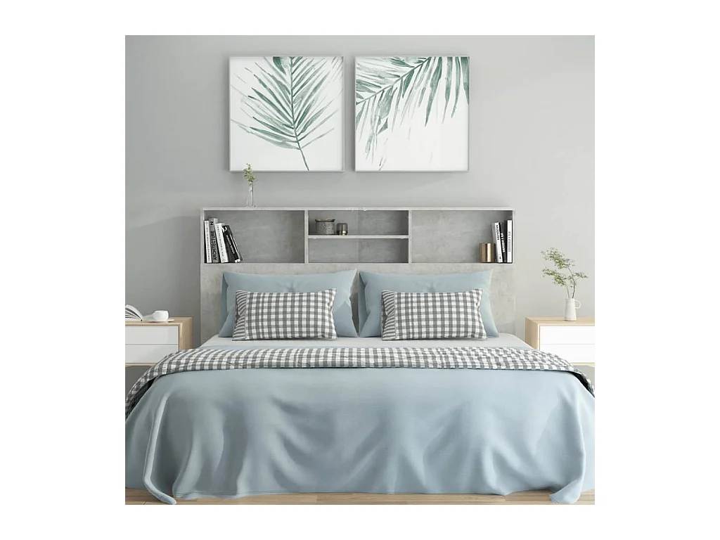 Betongrijs hoofdeindekast 160x19x103,5 cm