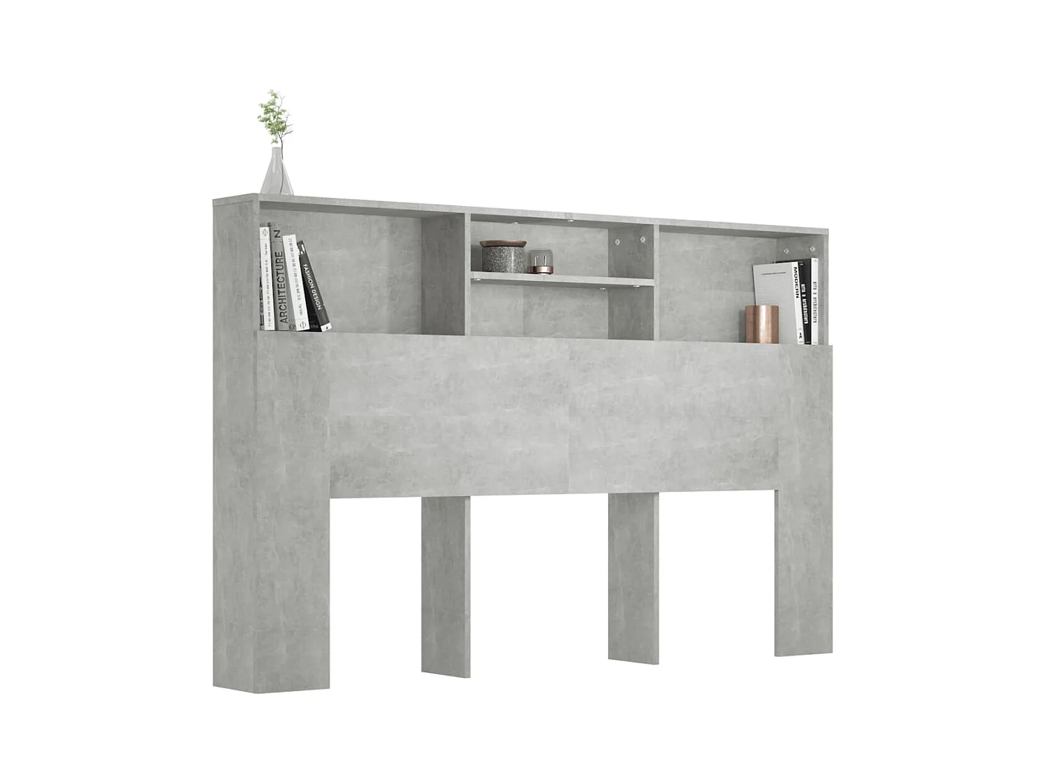 Betongrijs hoofdeindekast 160x19x103,5 cm