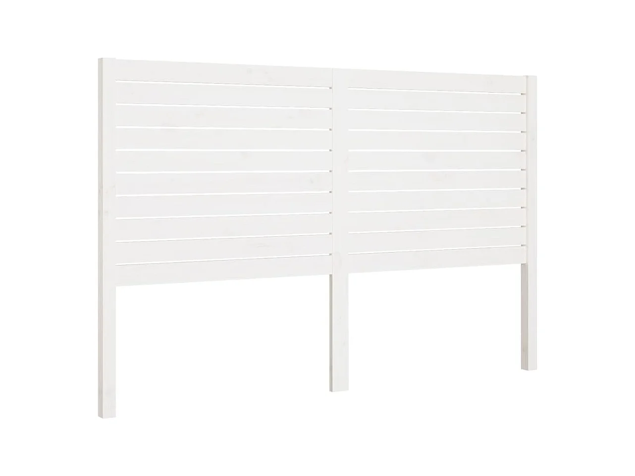 Wit hoofdeinde 186x4x100 cm Massief grenenhout