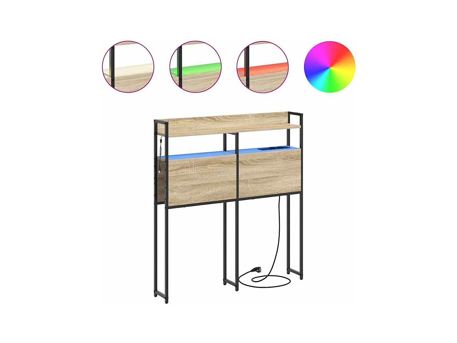 Tête de lit avec étagère Chêne sonoma 100 cm Bois d'ingénierie