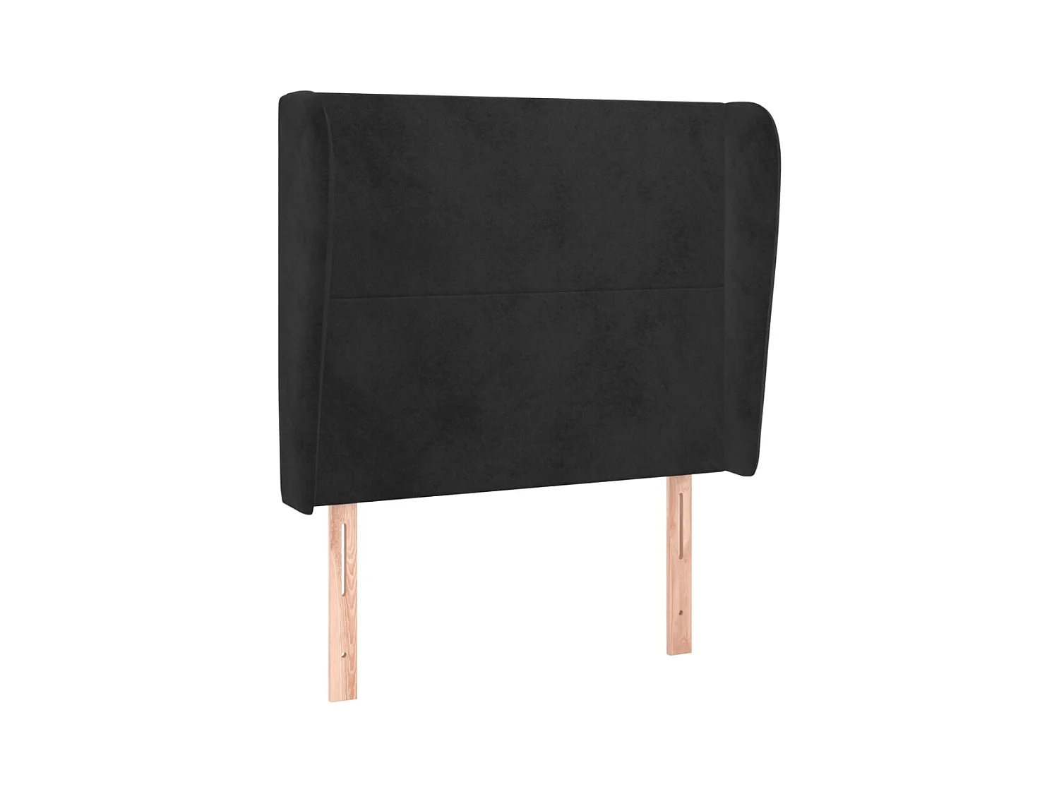 Hoofdbord met vleugels Zwart 93x23x118/128 cm Fluweel