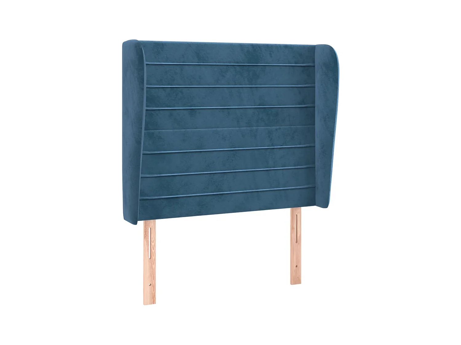 Tête de lit avec oreilles Bleu foncé 93x23x118/128 cm Velours