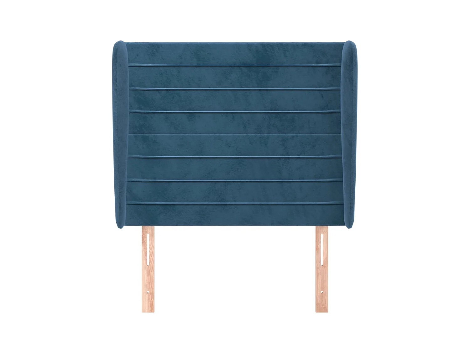 Tête de lit avec oreilles Bleu foncé 93x23x118/128 cm Velours