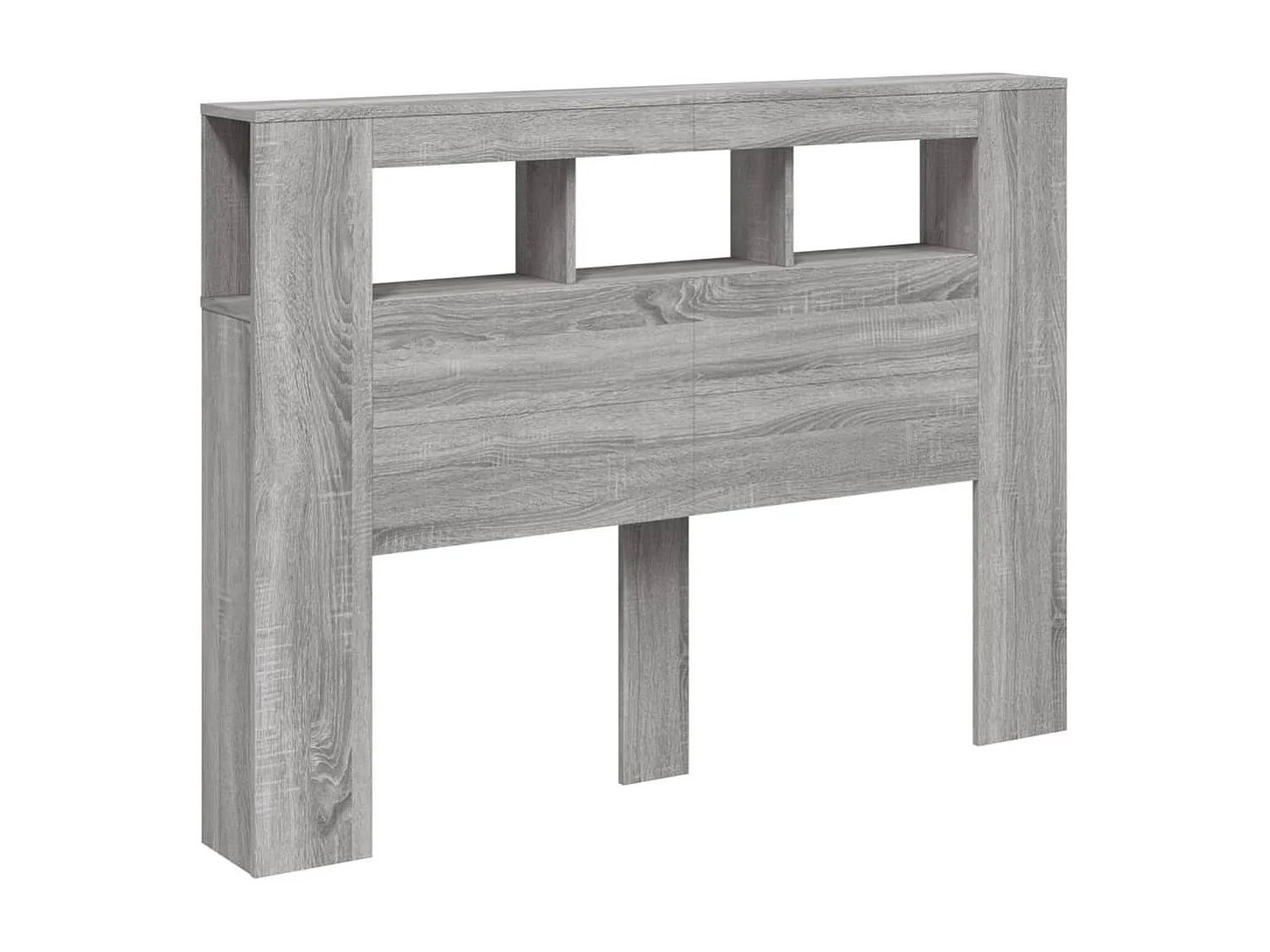 Tête de lit à LED sonoma gris 140x18,5x103,5 cm bois ingénierie