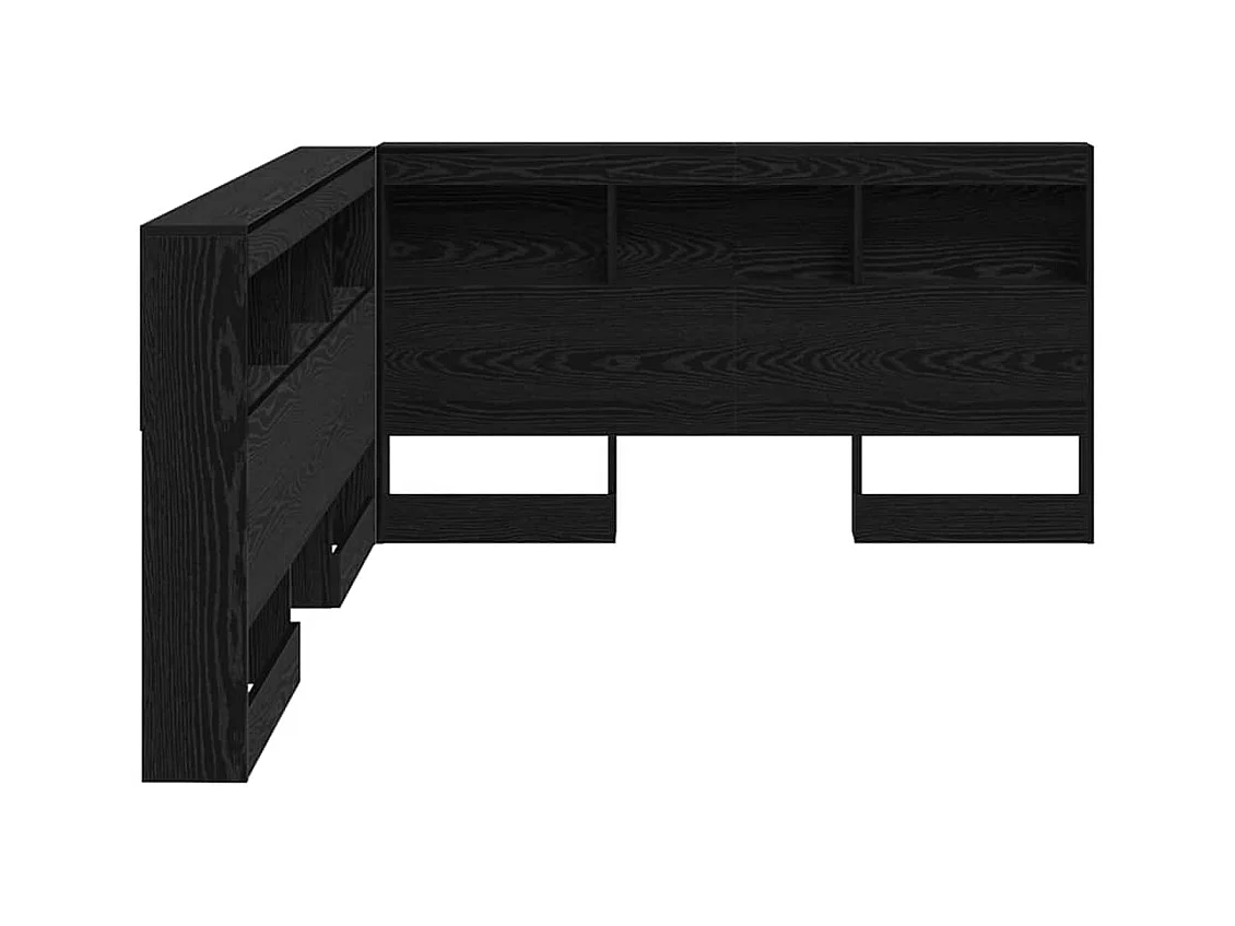 Tête de lit de rangement Chêne noir 140 cm Bois d'ingénierie