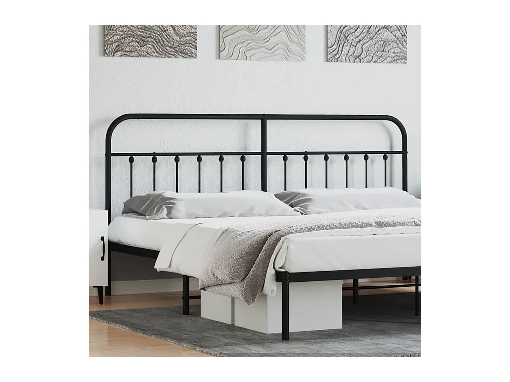 Zwart metalen hoofdbord 200 cm