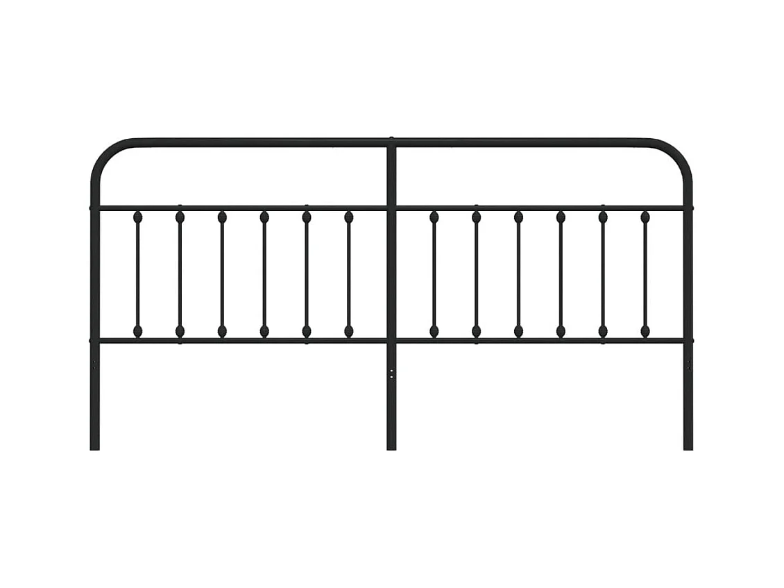 Zwart metalen hoofdbord 200 cm