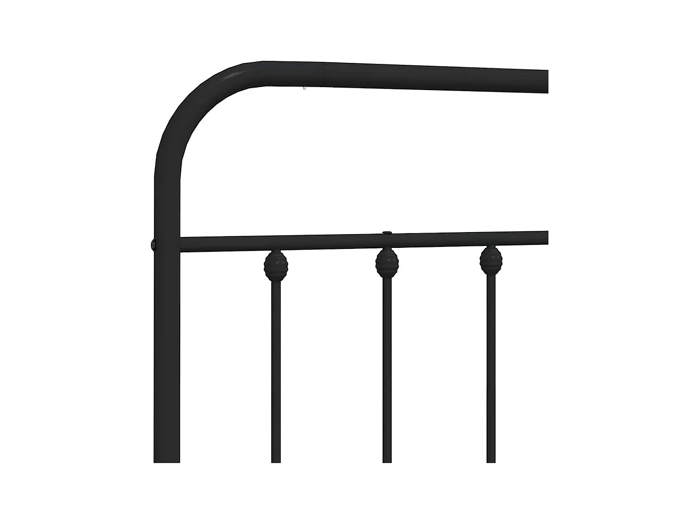 Zwart metalen hoofdbord 200 cm