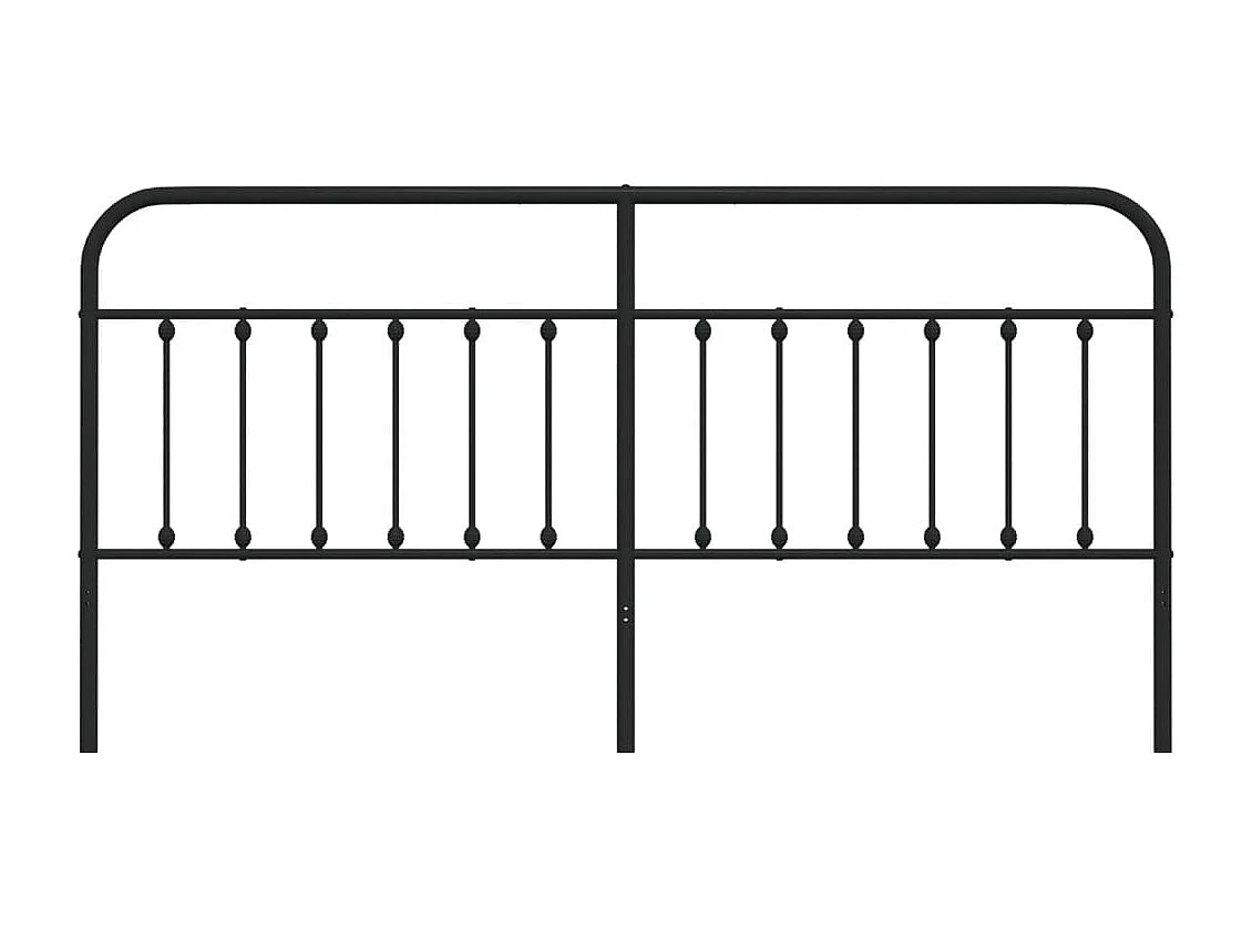 Tête de lit métal noir 200 cm
