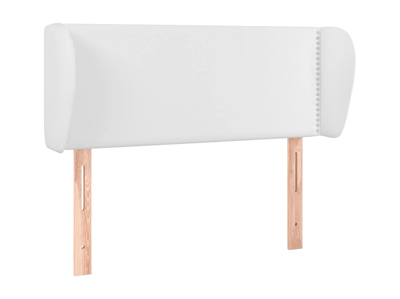 Tête de lit avec oreilles Blanc 103x23x78/88 cm Similicuir