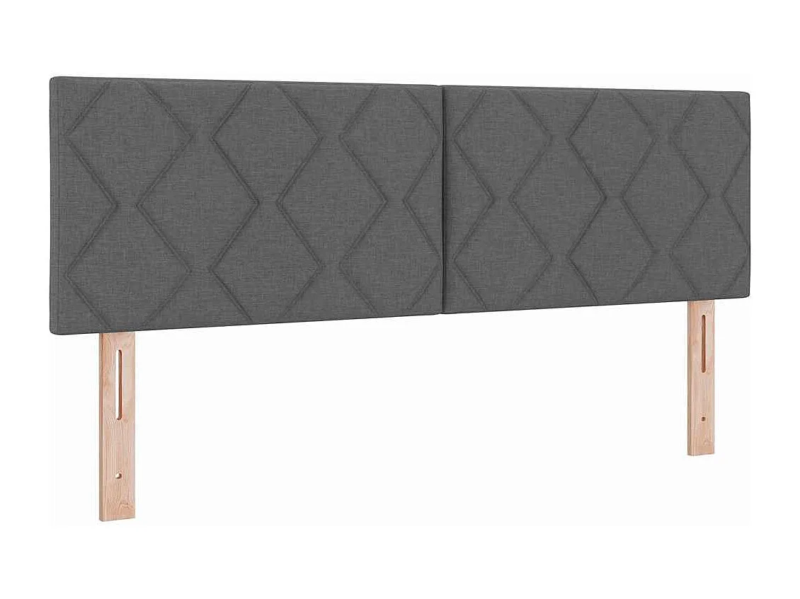 Tête de Lit en Tissu Géométrique Gris foncé 144 cm tissu