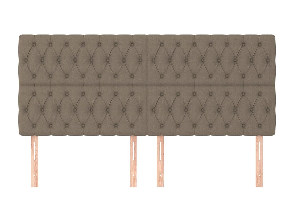 Têtes de lit 4 pcs Taupe 100x7x78/88 cm Tissu