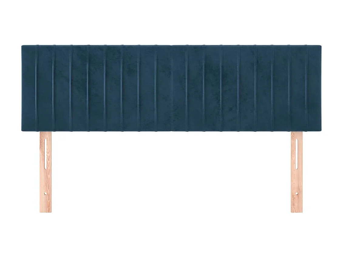 Cabeceros 2 uds Azul Oscuro 72x5x78/88 cm Terciopelo
