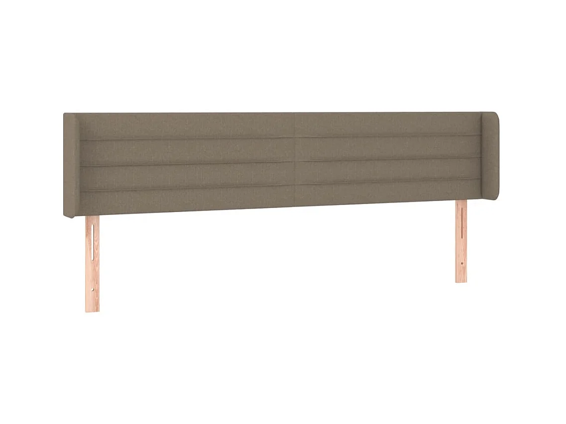 Kopfteil mit Flügeln Taupe 183x16x78/88 cm Stoff