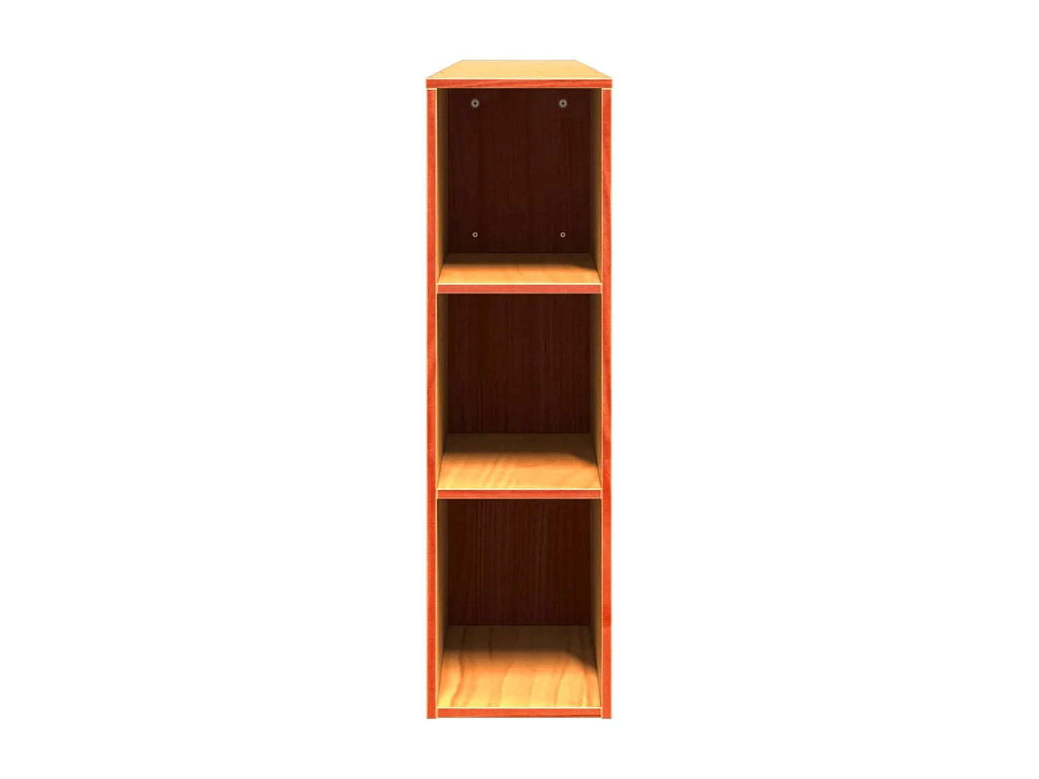 Cabecero encerado marrón con almacenaje 200cm madera maciza de pino