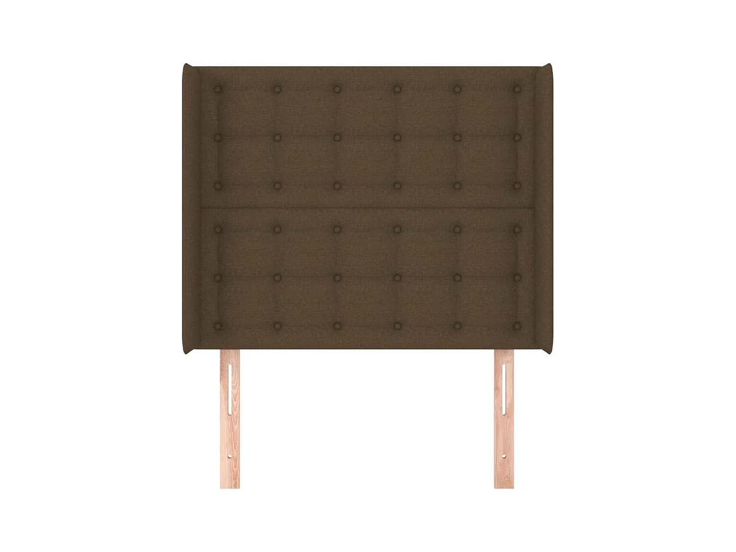 Kopfteil mit Flügeln Dunkelbraun 103x16x118/128 cm Stoff