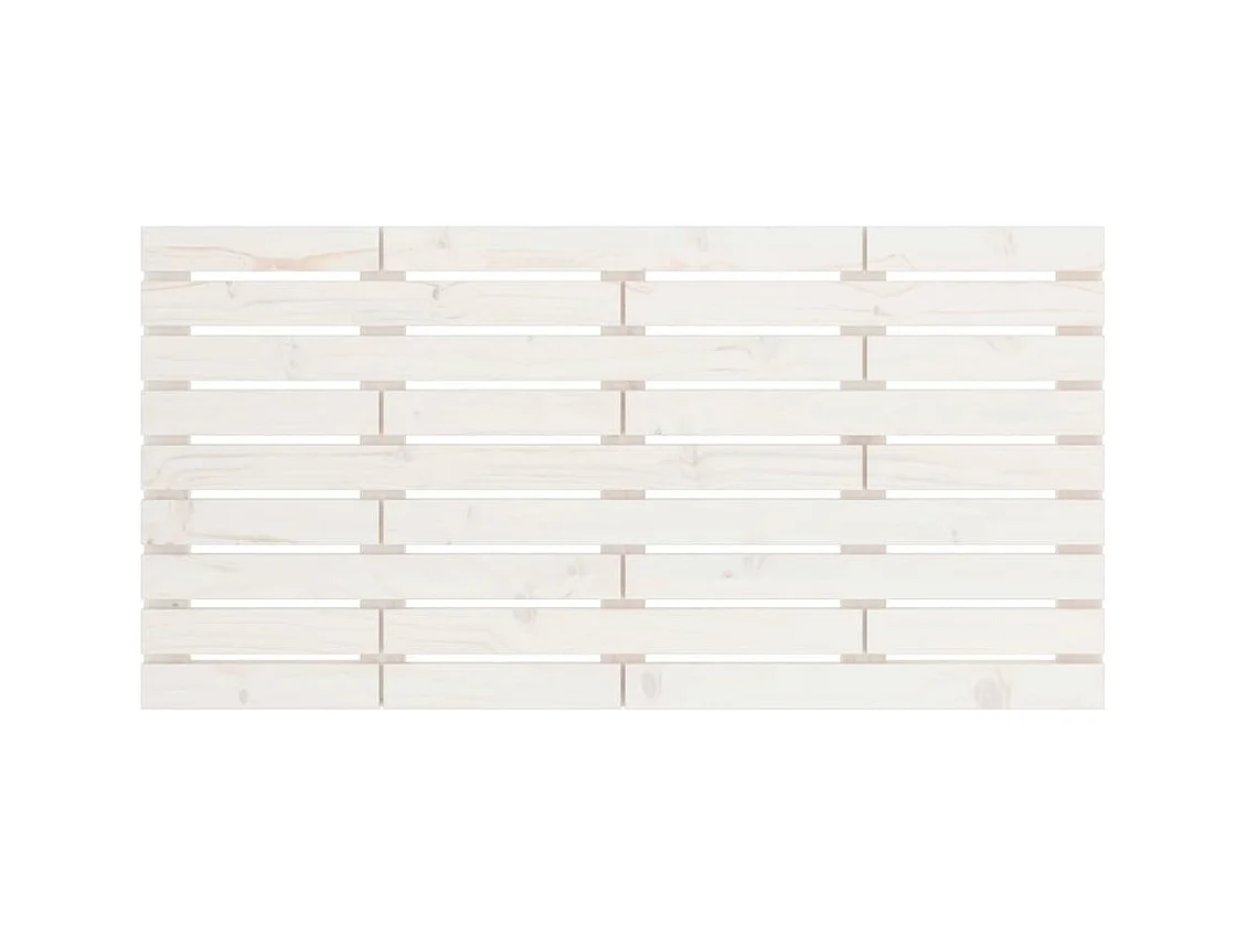 Cabecero de pared Blanco 146x3x63 cm Madera maciza de pino