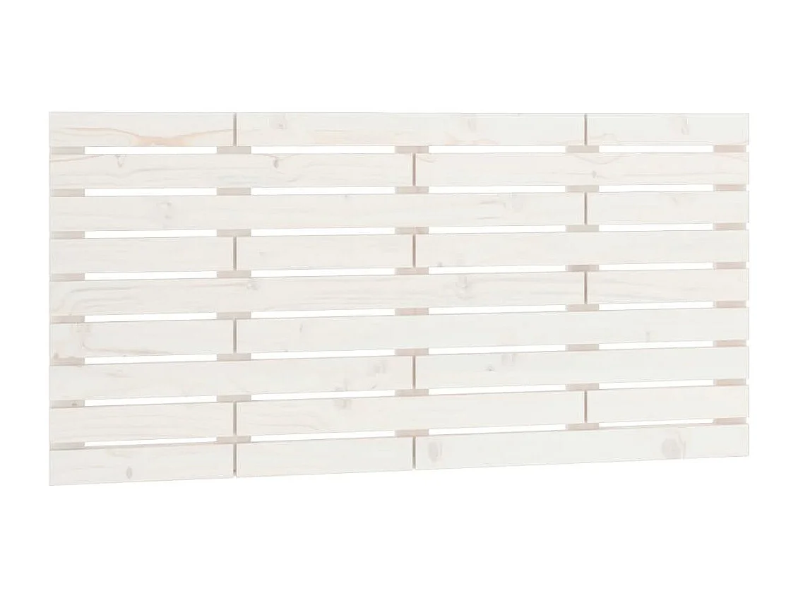 Tête de lit murale Blanc 146x3x63 cm Bois massif de pin