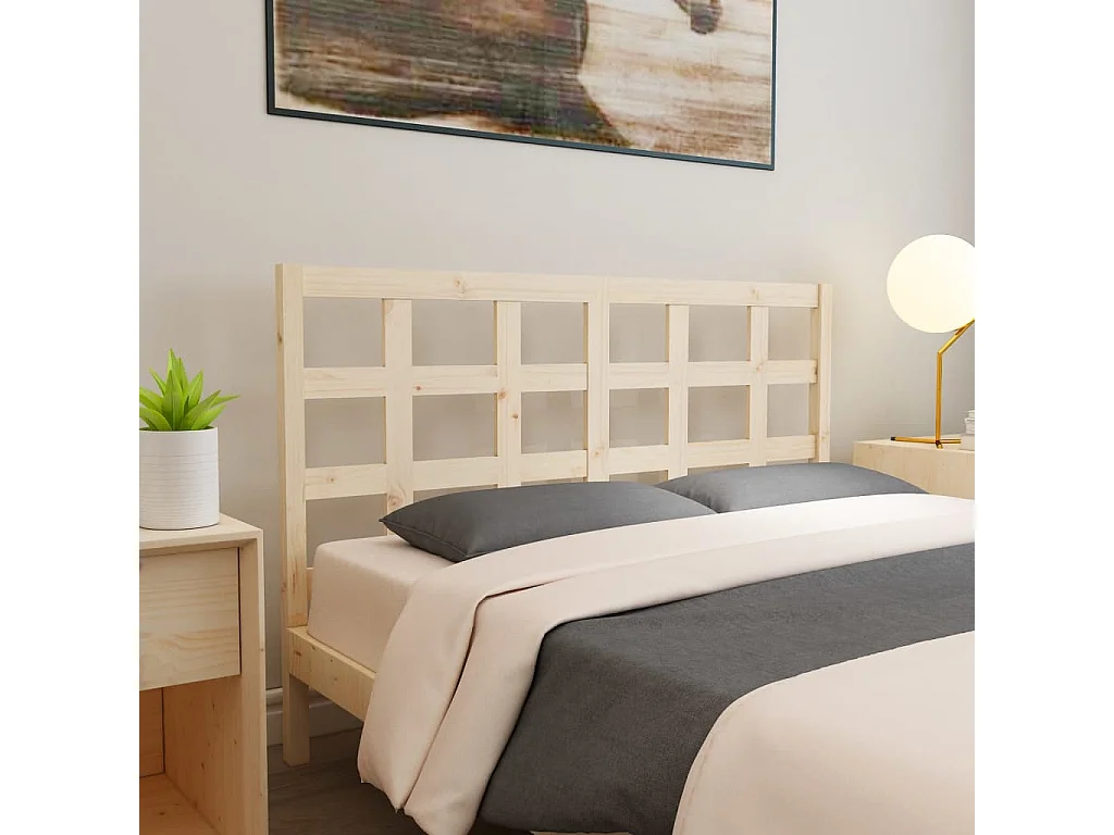 Tête de lit 145,5x4x100 cm Bois massif de pin