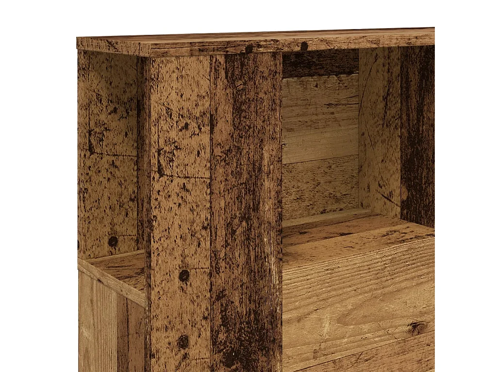 Armoire de tête de lit vieux bois 140x18,5x102,5 cm