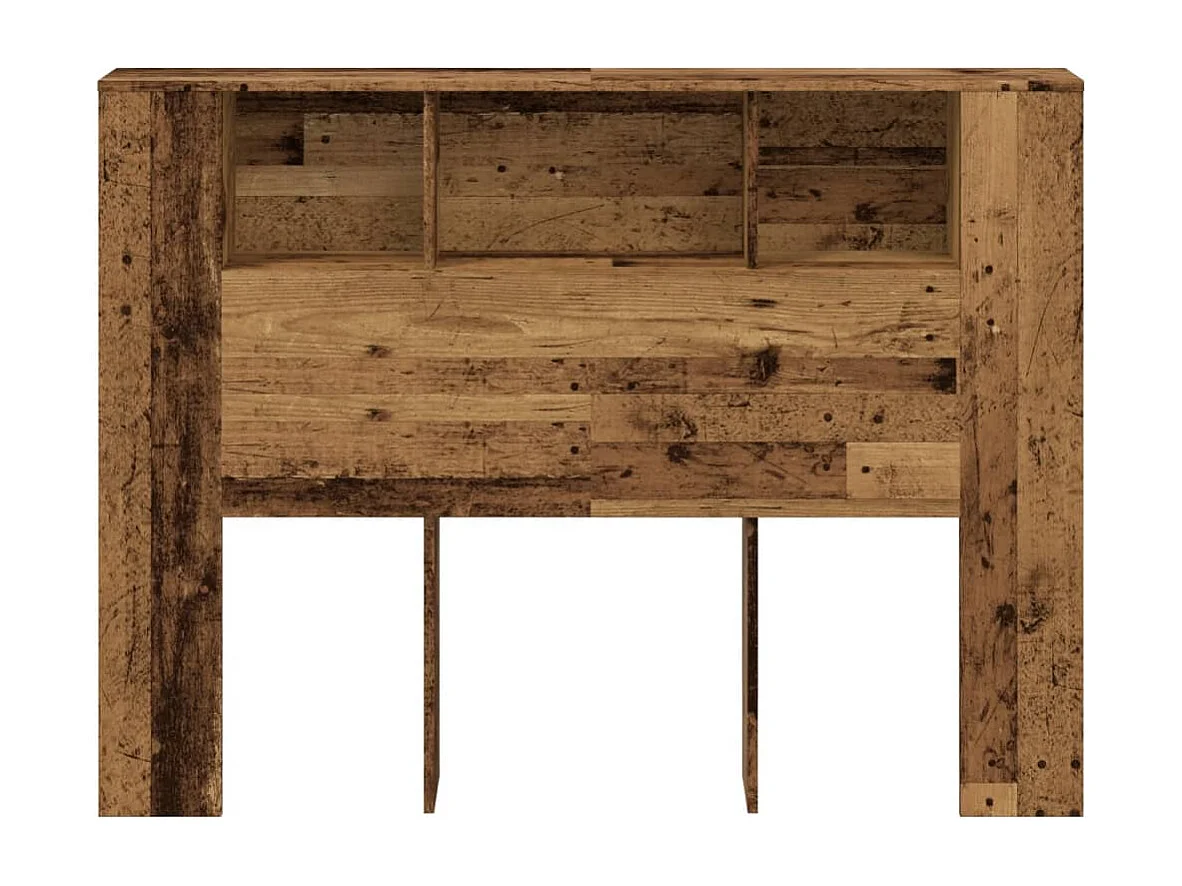 Armoire de tête de lit vieux bois 140x18,5x102,5 cm