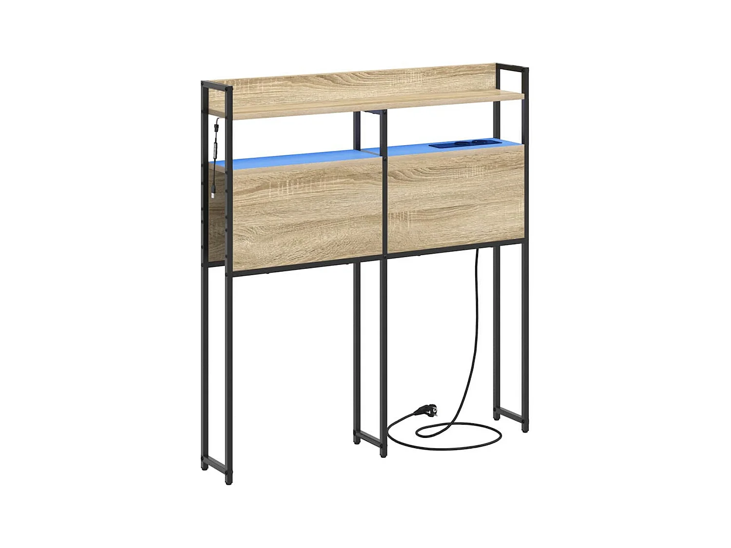 Tête de lit avec étagère Chêne sonoma 80 cm Bois d'ingénierie