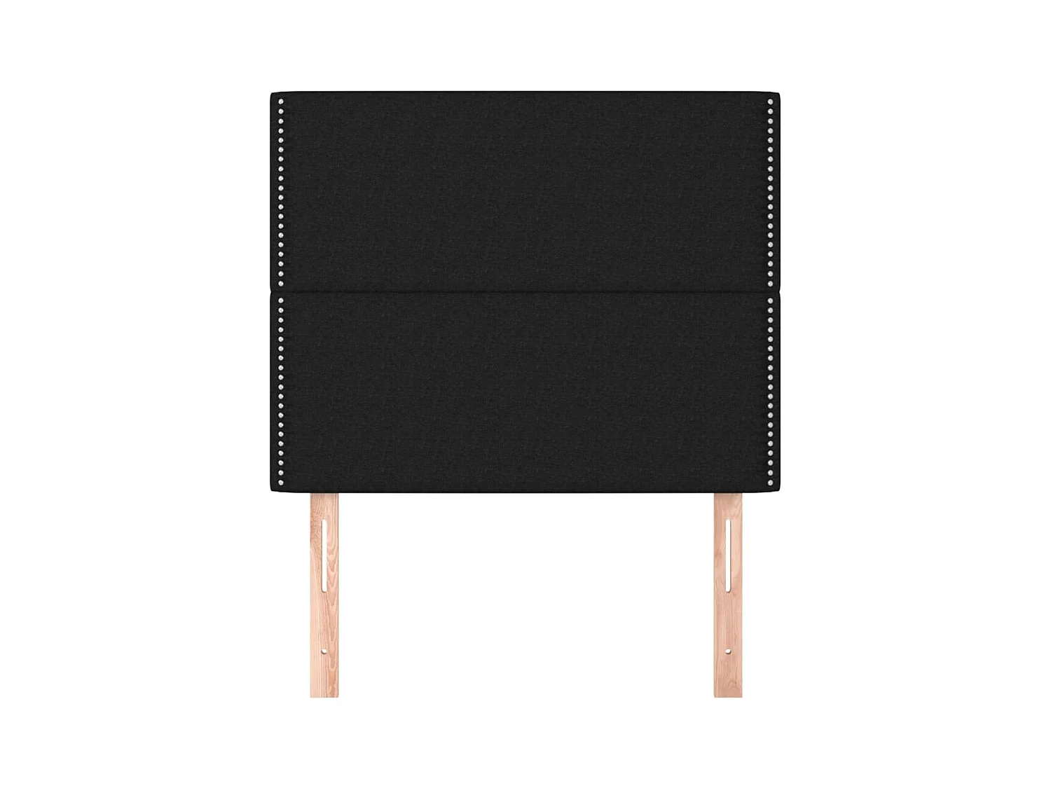 Hoofdborden 2 stuks Zwart 80x5x78/88 cm Stof