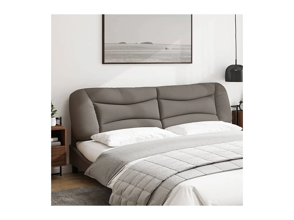 Taupe Kopfteilkissen 200 cm Stoff