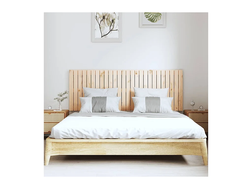 Cabecero de pared 166x3x60 cm Madera maciza de pino