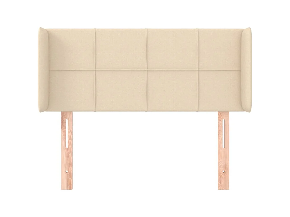 Hoofdbord met vleugels Crème 83x16x78/88 cm Stof