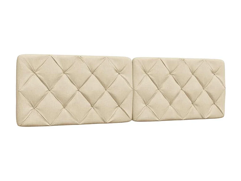 Coussin de tête de lit crème 180 cm tissu