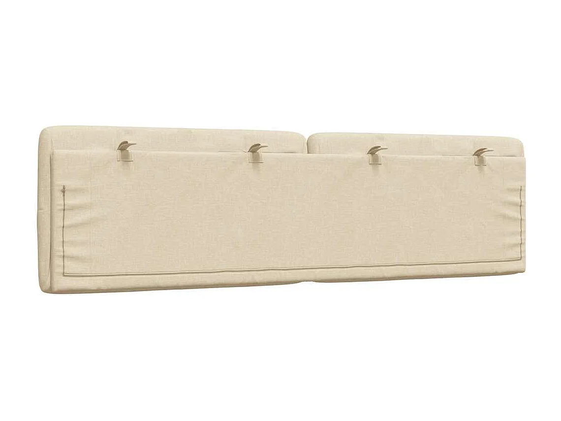 Cojín cabecero de tela color crema 180 cm