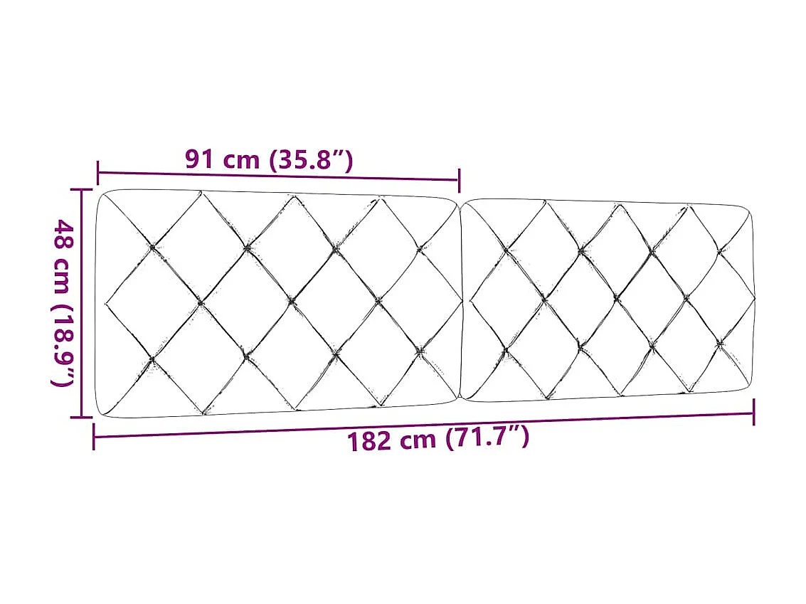 Cojín cabecero de tela color crema 180 cm