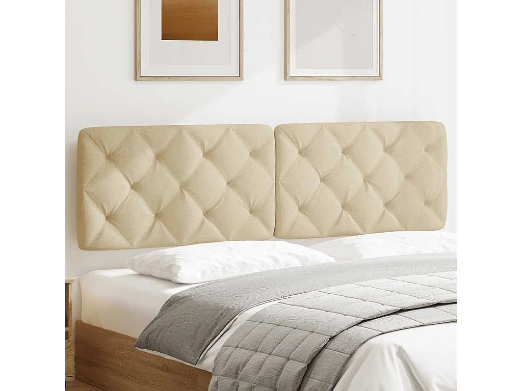 Cuscino testiera crema 180 cm tessuto