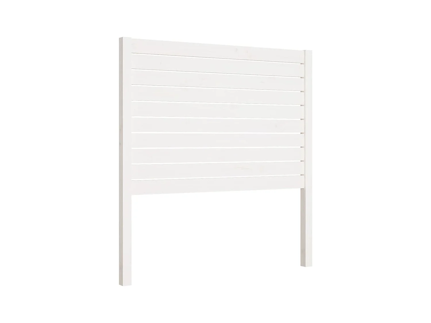 Wit hoofdeinde 96x4x100 cm Massief grenenhout
