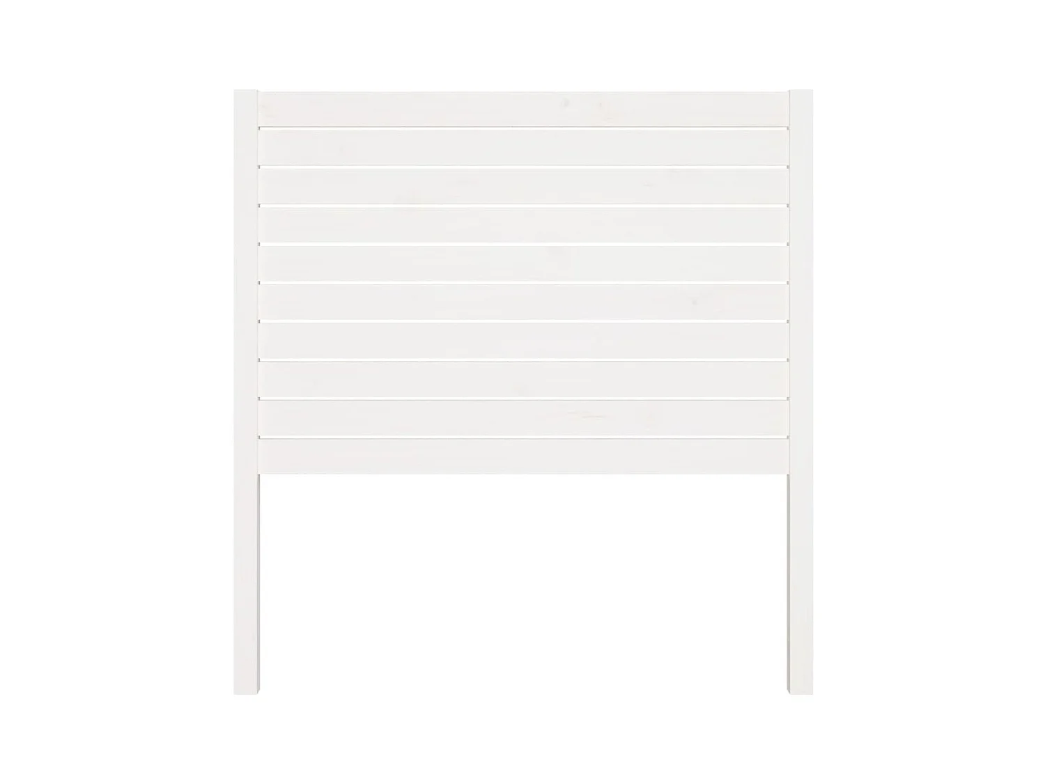 Wit hoofdeinde 96x4x100 cm Massief grenenhout