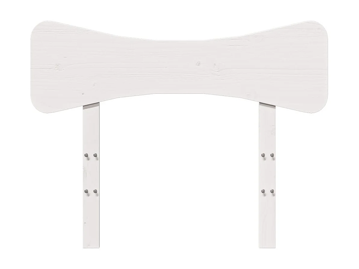 Testiera bianca 100 cm in legno massello di pino