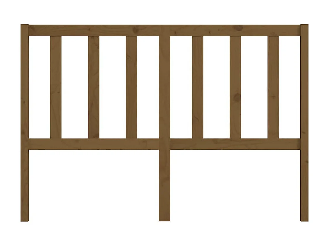 Testiera Marrone Miele 126x4x100 cm Legno di Pino Massiccio