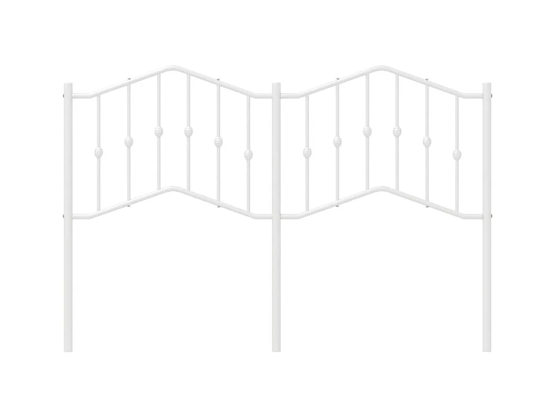 Wit metalen hoofdbord 135 cm