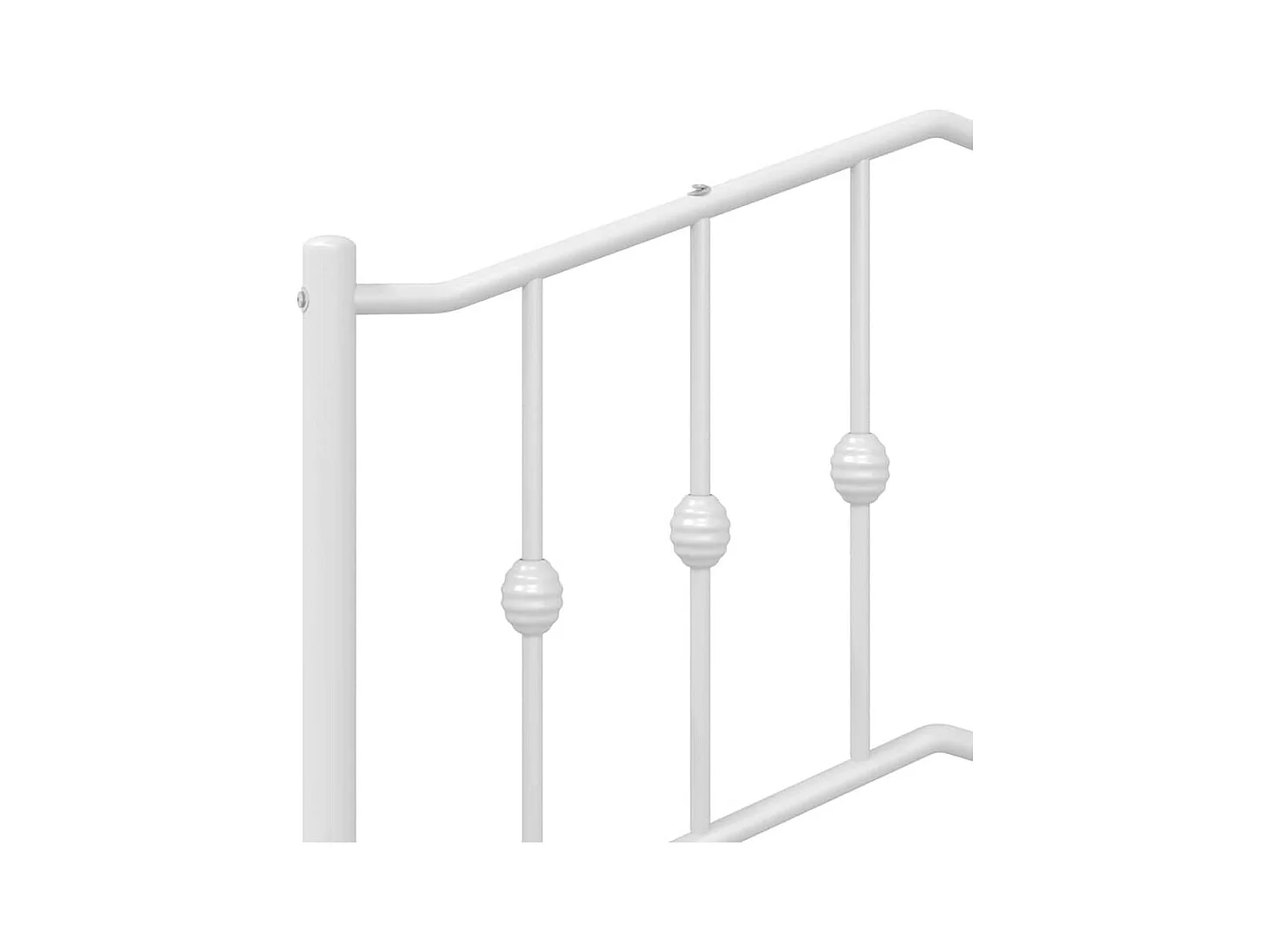 Wit metalen hoofdbord 135 cm